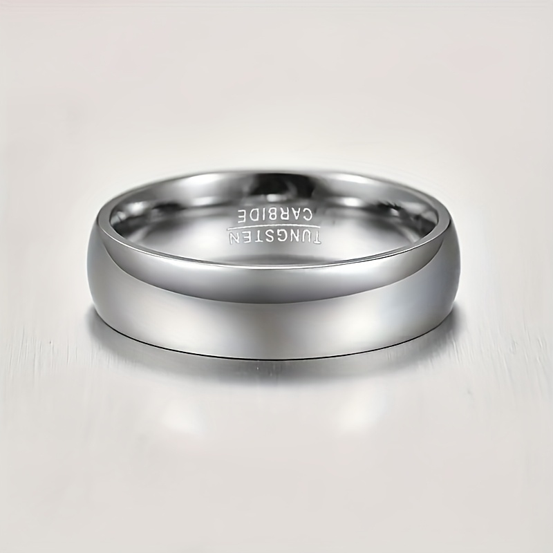 Ladies' 6Mm Tungsten Minimalist Ring for Couples